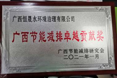 廣西節(jié)能減排卓越貢獻獎牌匾